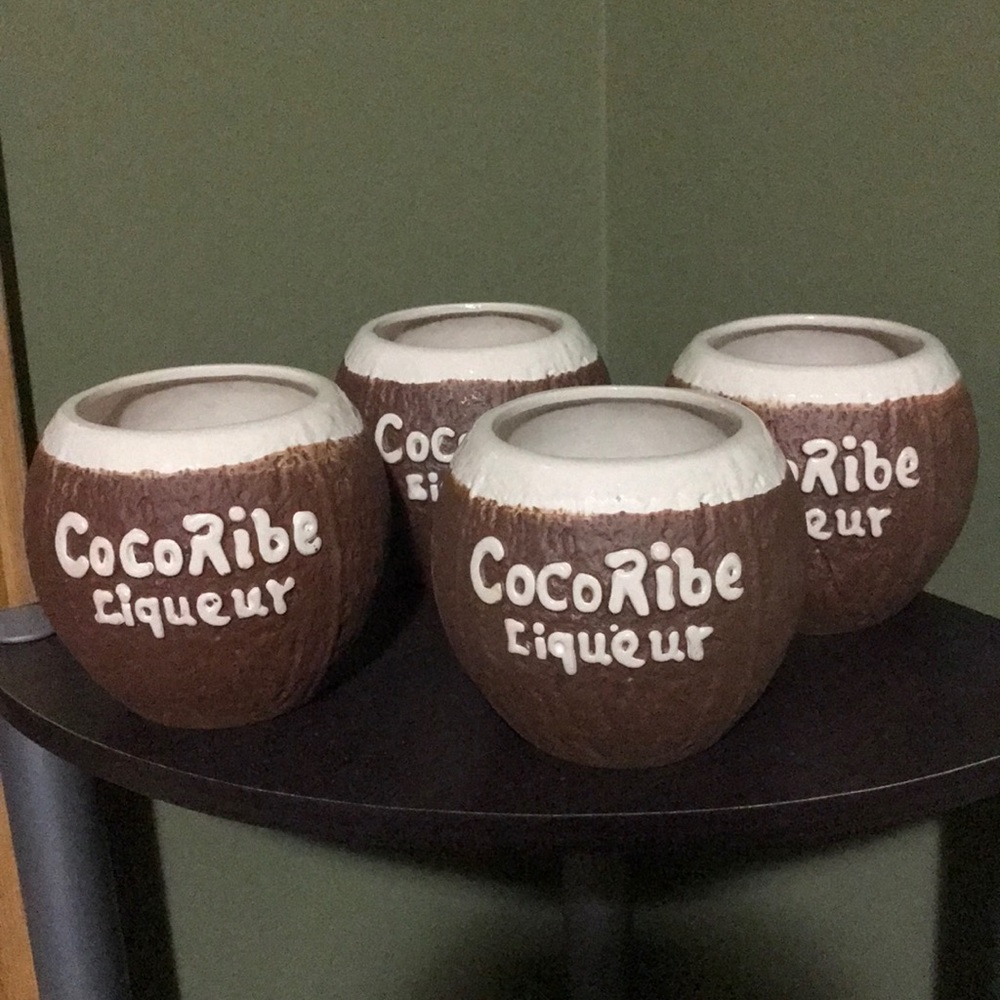 Vintage CoCoRibe Ceramic Coconut Glasses